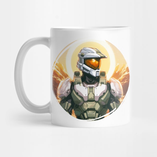Guardian of Twilight: Master Chief Halo Sunset by Disocodesigns